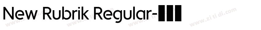 New Rubrik Regular字体转换
